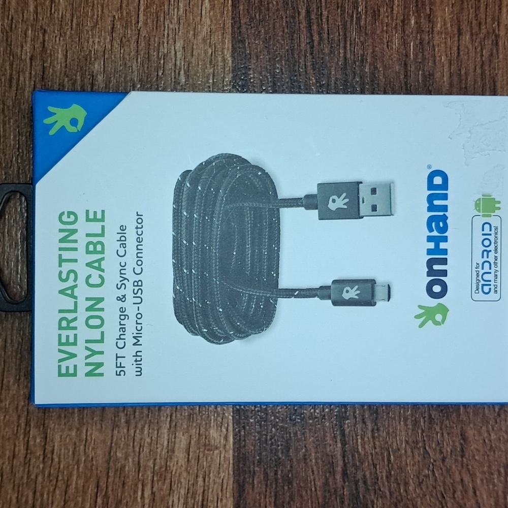 Black Everlasting Nylon Cable - 5FT Micro-USB Connector